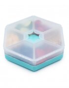 Melii Cutie snack hexagon snackle cu 6 compartimente blue