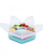 Melii Cutie snack hexagon snackle cu 6 compartimente blue
