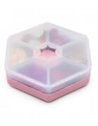 Melii Cutie snack hexagon snackle cu 6 compartimente pink