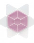 Melii Cutie snack hexagon snackle cu 6 compartimente pink