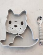 Melii Farfurie compartimentata din silicon cu ventuza bulldog