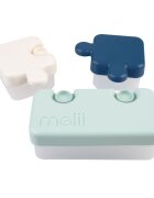 Melii Recipient pentru hrana luxe puzzle bleumarin ivoire menta