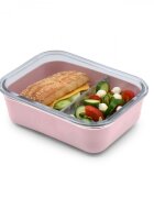 Melii Recipient sticla cu husa antiderapanta din silicon roz 740 ml