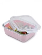 Melii Recipient sticla cu husa antiderapanta din silicon roz 740 ml
