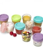 Melii Set 12 recipiente sticla pentru hrana bebe 118 ml