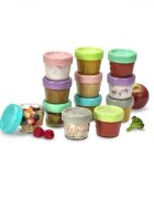 Melii Set 12 recipiente sticla pentru hrana bebe 118 ml