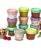 Melii Set 12 recipiente sticla pentru hrana bebe 118 ml