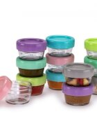 Melii Set 12 recipiente sticla pentru hrana bebe 59 ml
