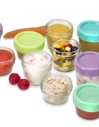 Melii Set 12 recipiente sticla pentru hrana bebe 6x59 ml + 6x118 ml
