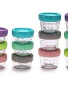Melii Set 12 recipiente sticla pentru hrana bebe 6x59 ml + 6x118 ml