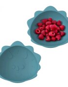 Melii Set 2 castronele cu ventuza Luxe Dinozaur din silicon