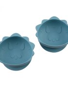 Melii Set 2 castronele cu ventuza Luxe Dinozaur din silicon
