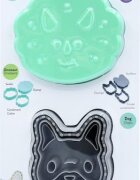 Melii Set 3 in 1 forme pentru sandwich dinozaur si bulldog