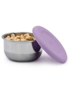 Melii Set 3 recipiente mini roz mov gri din inox cu capac silicon