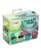 Melii Set 4 recipiente silicon SnapGo 118 ml