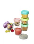 Melii Set 6 recipiente sticla pentru hrana bebe 118 ml