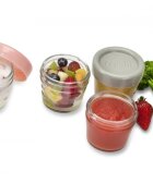 Melii Set 6 recipiente sticla pentru hrana bebe 118 ml