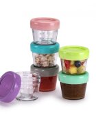 Melii Set 6 recipiente sticla pentru hrana bebe 118 ml