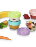 Melii Set 6 recipiente sticla pentru hrana bebe 59 ml