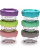 Melii Set 6 recipiente sticla pentru hrana bebe 59 ml
