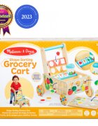 MELISSA&DOUG Carucior premergator din lemn cu set de jucarii educative