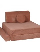 MeowBaby® Canapea playset modular Premium Velur reiat corduroy spuma caramiziu