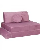 MeowBaby® Canapea playset modular Premium Velvet spuma roz