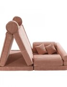 MeowBaby® Canapea Premium Aesthetic Playset Modular spuma roz pudra