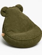 MeowBaby® Fotoliu puf pentru copii MeowBaby aesthetic Sako Teddy khaki