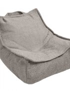 MeowBaby® Fotoliu tip puf pentru copii MeowBaby boucle bej-maro deschis
