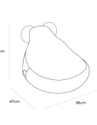MeowBaby® Fotoliu tip puf pentru copii MeowBaby cotton candy white