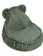 MeowBaby® Fotoliu tip puf pentru copii MeowBaby olive sage green