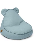 MeowBaby® Fotoliu tip puf Premium MeowBaby Outzy Teddy Cloudberry Sky Blue Bean bag