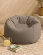 MeowBaby® Fotoliu tip puf Premium pentru copii MeowBaby Floreo Cloudberry Sky Blue Bean bag