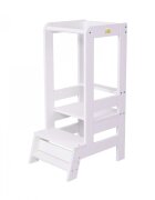 MeowBaby® Inaltator Learning Tower ajustabil ajutor de bucatarie MeowBaby lemn alb