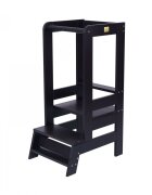 MeowBaby® Inaltator Learning Tower ajustabil ajutor de bucatarie MeowBaby lemn Negru