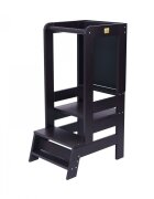 MeowBaby® Inaltator Learning Tower ajustabil cu tabla de scris ajutor de bucatarie MeowBaby lemn Negru