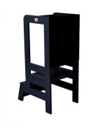 MeowBaby® Inaltator Learning Tower ajustabil cu tabla de scris ajutor de bucatarie MeowBaby lemn Negru