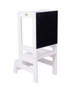 MeowBaby® Inaltator Learning Tower cu tabla de scris MeowBaby lemn Alb