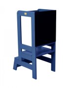 MeowBaby® Inaltator Learning Tower cu tabla de scris MeowBaby lemn Albastru inchis