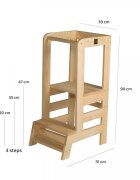 MeowBaby® Inaltator multifunctional ajutor de bucatarie MeowBaby lemn natural