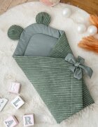 MeowBaby® Paturica de infasat pentru bebelusi MeowBaby aesthetic olive green