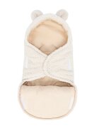 MeowBaby® Paturica pentru bebelusi bear ears alb