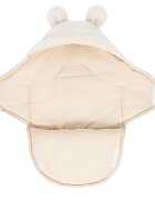 MeowBaby® Paturica pentru bebelusi bear ears alb