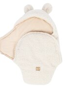 MeowBaby® Paturica pentru bebelusi bear ears alb