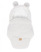 MeowBaby® Paturica pentru bebelusi bear ears alb