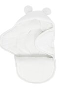 MeowBaby® Paturica pentru bebelusi teddy ears alb