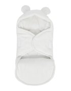 MeowBaby® Paturica pentru bebelusi teddy ears alb