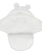 MeowBaby® Paturica pentru bebelusi teddy ears alb