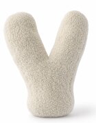 MeowBaby® Perna decorativa litera Y MeowBaby Bearly Plus Teddy cream 40 x 38 cm